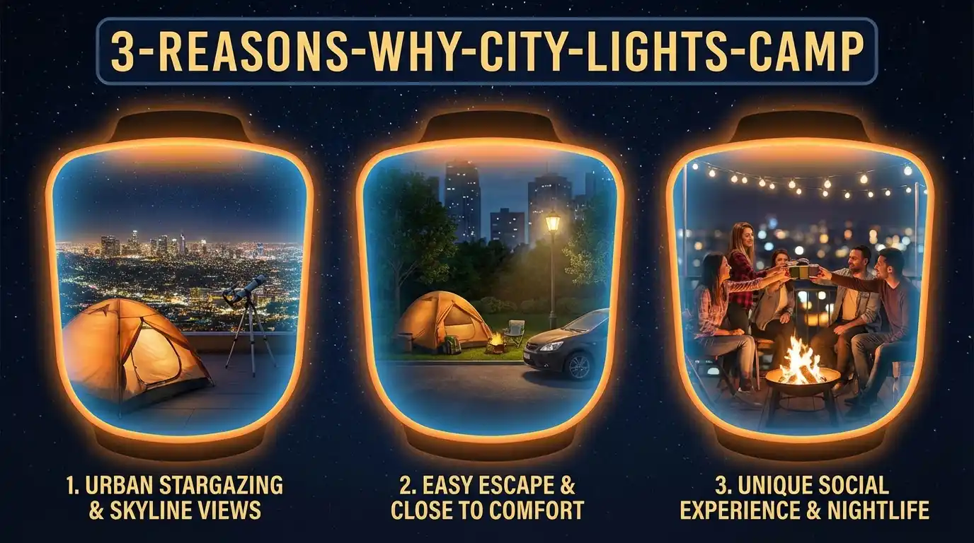 Pemandangan City Light di Malam Hari